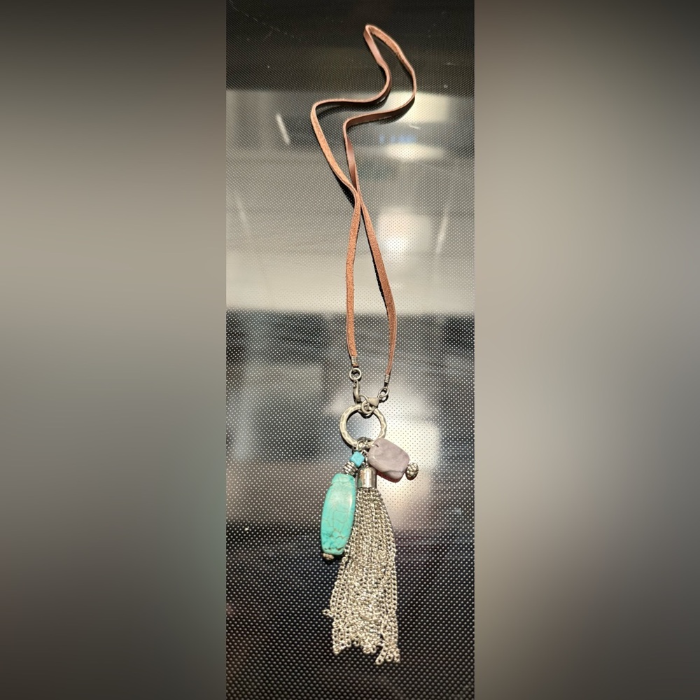 Bohemian Necklace with Turquoise and Silver Accents